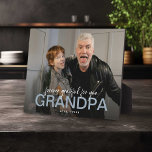 Plaque Photo À jamais reconnaissant pour toi, papi, souvenir ph<br><div class="desc">Papi, vous êtes un membre unique et précieux de notre famille. Montrez-lui votre appréciation et votre amour avec cette superbe plaque photo souvenir. Personnalisez-la avec une photo qui a une signification particulière pour vous deux, et ajoutez la phrase "Éternellement reconnaissant pour toi, GRAND-PÈRE" (ou changez-la pour n'importe quelle relation) ainsi...</div>