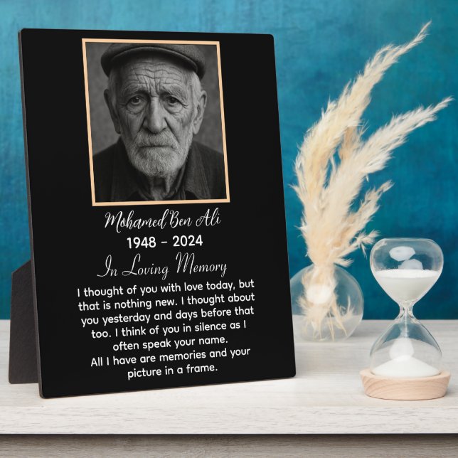 Plaque Photo À la mémoire de Grand-Père (Côté)