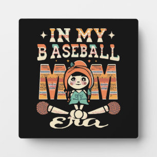 Plaque Photo À l'ère de ma mère de baseball