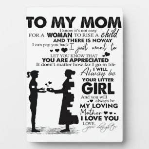 Plaque Photo À ma mère Décor à la maison Cadeau Pour Vacances