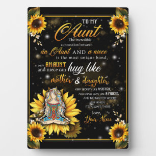 Plaque Photo À Mon Cadeau Tante, Joli Cadeau Tournesol De La Ni