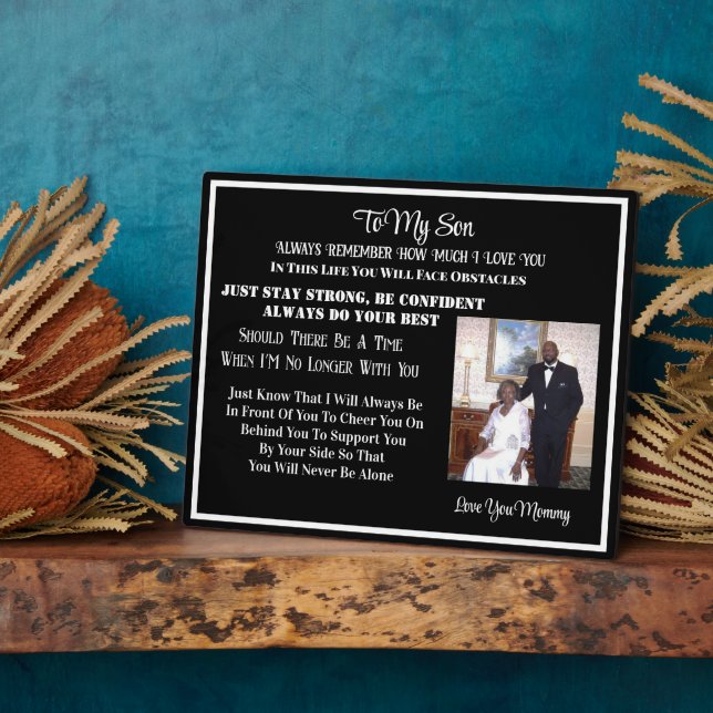 Plaque Photo À mon fils (Côté)