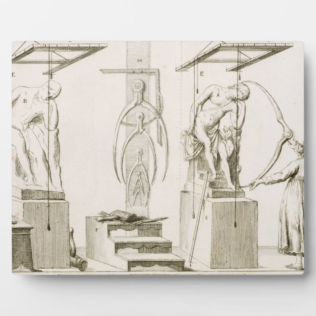 Plaque Photo A Sculptor's Studio, c.1800 (gravure) (Devant)
