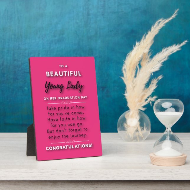 Plaque Photo À Une Belle Jeune Dame Le Jour De Son Diplôme 2 (Côté)