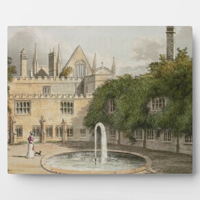 Plaque Photo Abbaye de Newstead, de R. Ackermann's (1764-1834)  (Devant)