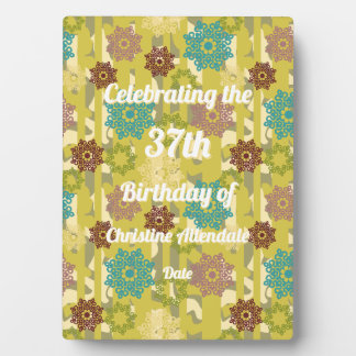 Plaque Photo Abstract Texture Silhouette Stencil Art Birthday