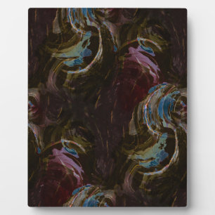 Plaque Photo Abstrait atomique noir rétro