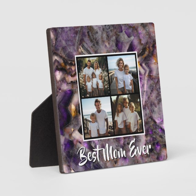 Plaque Photo Abstraite améthyste quartz marbre marbre marbre ma (Recto)