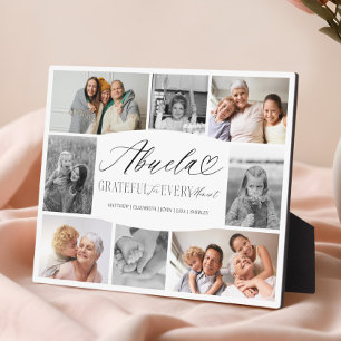 Plaque Photo Abuela Grateful pour chaque instant Collage de pho
