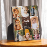 Plaque Photo Abuela We Lots Hearts Wood Photo Collage<br><div class="desc">La Plaque de collage photo moderne Abuela We Love You Heart est un cadeau émouvant et personnalisé qui met en valeur votre amour pour votre grand-mère. Cette plaque magnifiquement conçue comprend un collage photo en forme de coeur, vous permettant d'ajouter vos photos de famille préférées dans un agencement moderne et...</div>