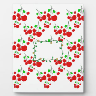 Plaque Photo Accessoires personnalisables motif cerise rouge Le