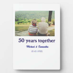 Plaque Photo acclamations pour les 50 ans d'anniversaire ajoute