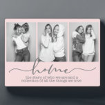 Plaque Photo Accueil Famille Chants Typographie moderne Trois p<br><div class="desc">Ce design moderne présente trois de vos photos préférées avec le texte "maison - l'histoire de qui nous sommes et une collection de toutes les choses que nous aimons" dans la typographie moderne #photo #cadeaux #cadeaux #cadeaux #cadeaux #cadeaux #giftsforher #girly #famille #maison #cadeaux #anniversaire #cadeaux #cadeaux personnalisés #cadeaux</div>
