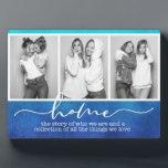 Plaque Photo Accueil Famille Chants Typographie moderne Trois p<br><div class="desc">Ce design moderne présente trois de vos photos préférées avec le texte "maison - l'histoire de qui nous sommes et une collection de toutes les choses que nous aimons" dans la typographie moderne #photo #cadeaux #cadeaux #cadeaux #cadeaux #cadeaux #giftsforher #girly #famille #maison #cadeaux #anniversaire #cadeaux #cadeaux #cadeaux #Noël #cadeaux personnalisés...</div>