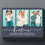 Plaque Photo Accueil Famille Chants Typographie moderne Trois p<br><div class="desc">Ce design moderne présente trois de vos photos préférées avec le texte "maison - l'histoire de qui nous sommes et une collection de toutes les choses que nous aimons" dans la typographie moderne #photo #cadeaux #cadeaux #cadeaux #cadeaux #cadeaux #giftsforher #girly #famille #maison #cadeaux #anniversaire #cadeaux #cadeaux #cadeaux #Noël #cadeaux personnalisés...</div>