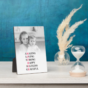 Plaque Photo Acronyme de mère