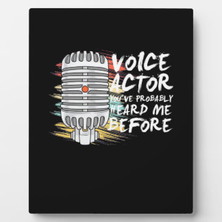 Plaque Photo Acteur vocal avant