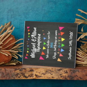 Plaque Photo Adoption From Foster Care Announcment gotcha day