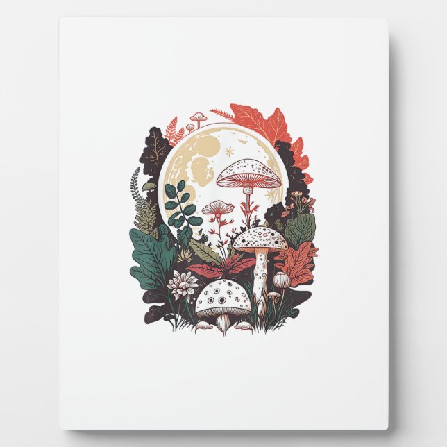 Plaque Photo Aesthetic Goblincore And Cottagecore Mushroom Gent (Devant)