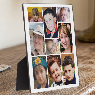 Plaque Photo Affichage blanc de 9 photos