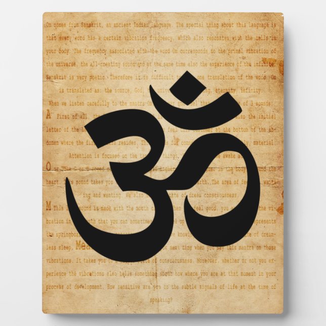 Plaque Photo Affichage du symbole Om ( Aum ) (Devant)