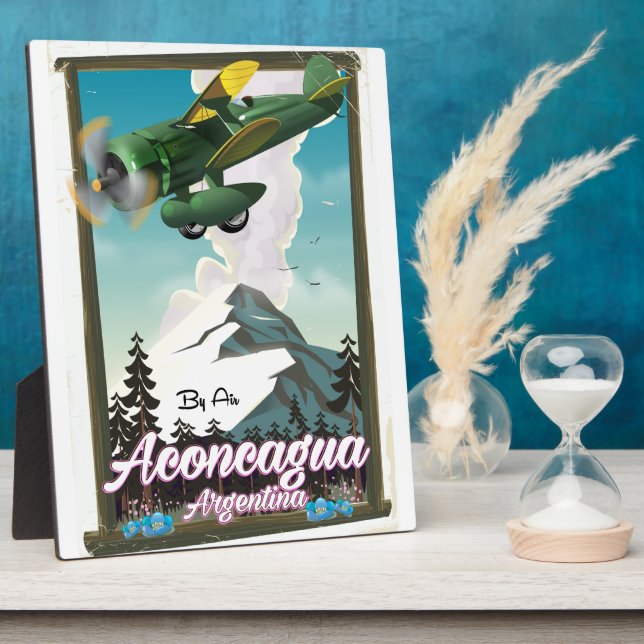 Plaque Photo Affiche de voyage Aconcagua Argentine (Côté)