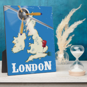 Plaque Photo Affiche de voyage Londres Angleterre vintage