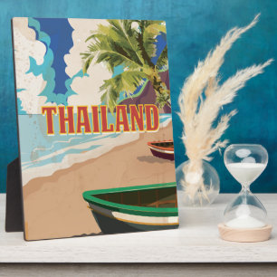 Plaque Photo Affiche de voyage vintage Thaïlande