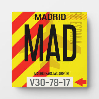 Plaque Photo Affiche des bagages de l'aéroport de Madrid