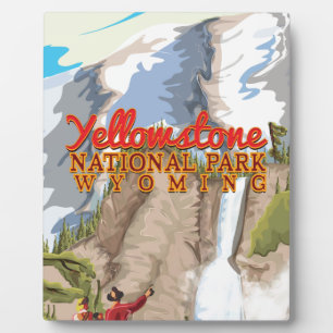 Plaque Photo Affiche vintage du parc national de Yellowstone
