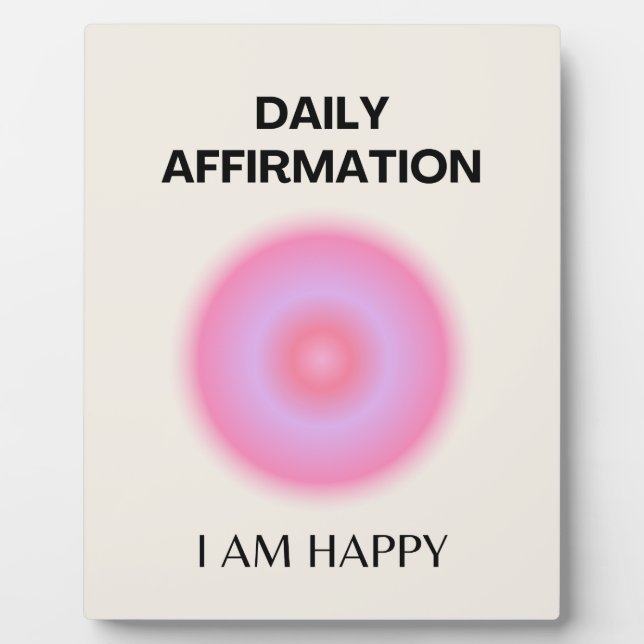 Plaque Photo Affirmation quotidienne Spirituelle Positive (Devant)