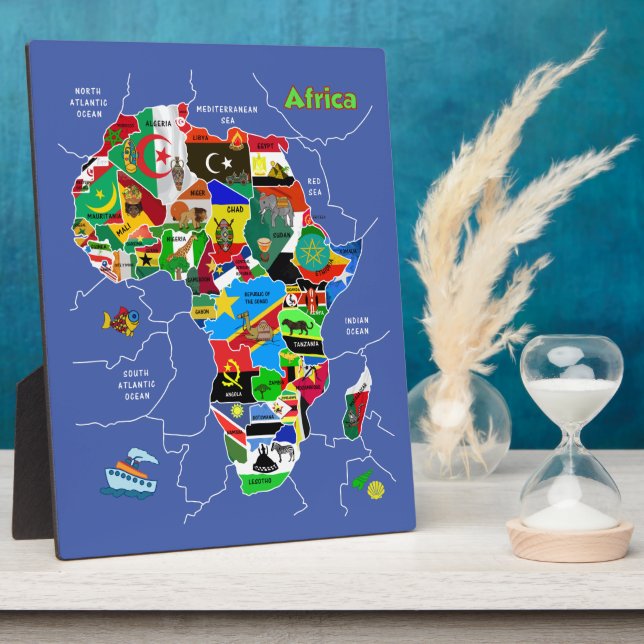 Plaque Photo Africa map (Côté)