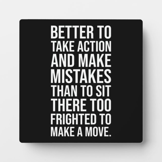 Plaque Photo Agir - Gymnase, Hustère, Succès, Motivation (Devant)