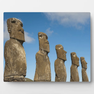 Plaque Photo Ahu Akivi, Rapa Nui, Île de Pâques, Chili 2