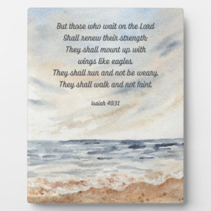 Plaque Photo Ailes Comme Eagles Isaiah Bible Verse Desk Art 8x1