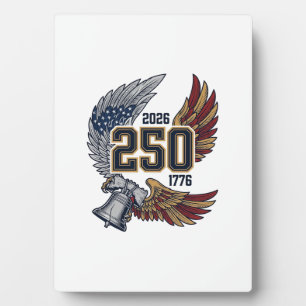 Plaque Photo Ailes d'aigle Amérique 250 2026 Dessin patriotique