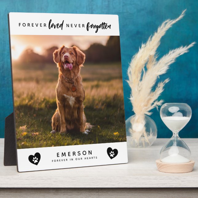 Plaque Photo Aimé à jamais Jamais oublié Photo Mémorial d'anima (Côté)