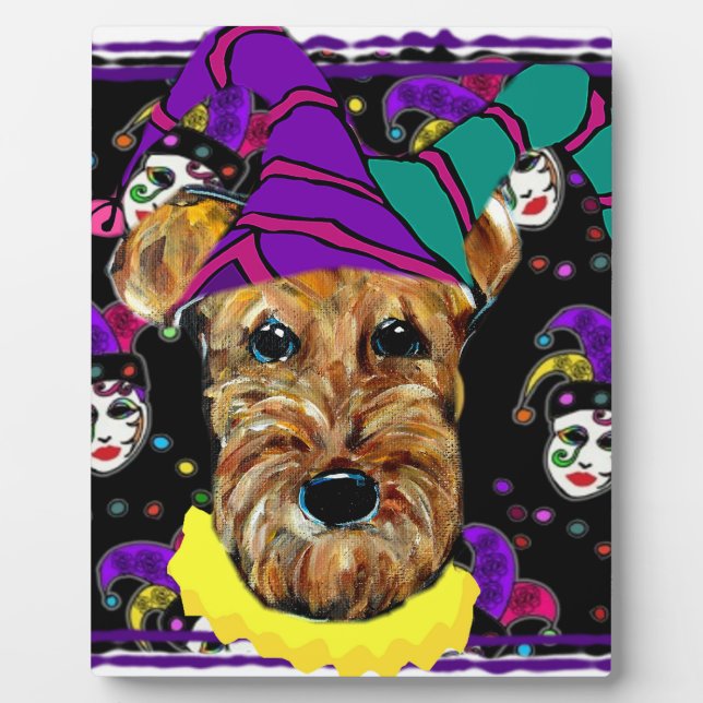 PLAQUE PHOTO AIRDALE TERRIER (Devant)