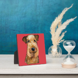 Plaque Photo Airedale Terrier