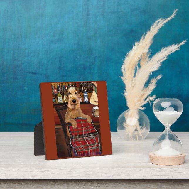 Plaque Photo Airedale Terrier (Insitu)