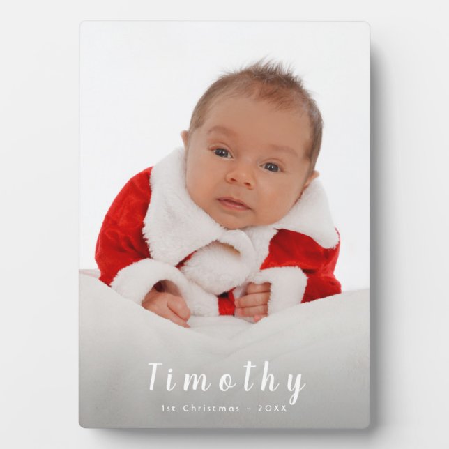 Plaque Photo Ajouter votre photo 1er Noël (Devant)