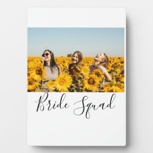 Plaque Photo Ajoutez votre nom photo bridesmaid squad marié par