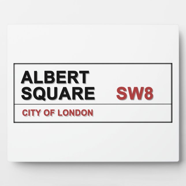 Plaque Photo Albert Square Londres Angleterre (Devant)