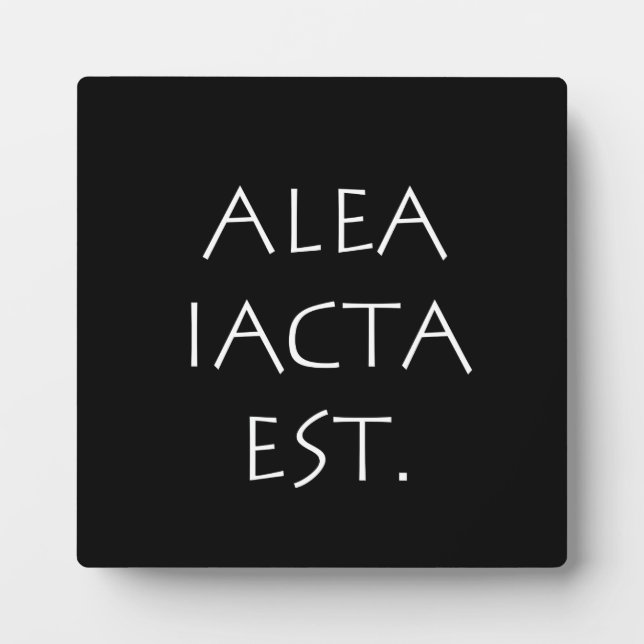 Plaque Photo Alea Iacta Est (Devant)