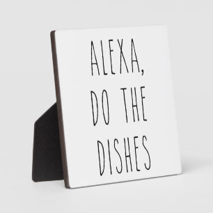 Plaque Photo Alexa fait les plats   Panneau de cuisine agricole