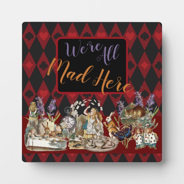 Plaque Photo Alice au pays des merveilles Mad Cheshire Chat (Devant)