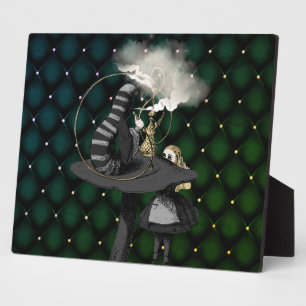 Plaque Photo Alice et Caterpillar Wonderland Tabletop