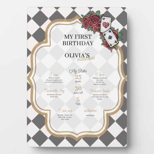 Plaque Photo Alice in wonderland  (Devant)