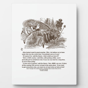 Plaque Photo Alice Red Queen Courir Pour Rester Au Même Endroit
