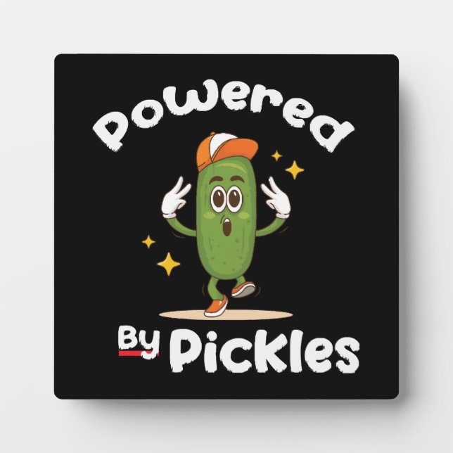 Plaque Photo Alimenté par Pickles Nourriture Pickle Drôle (Devant)